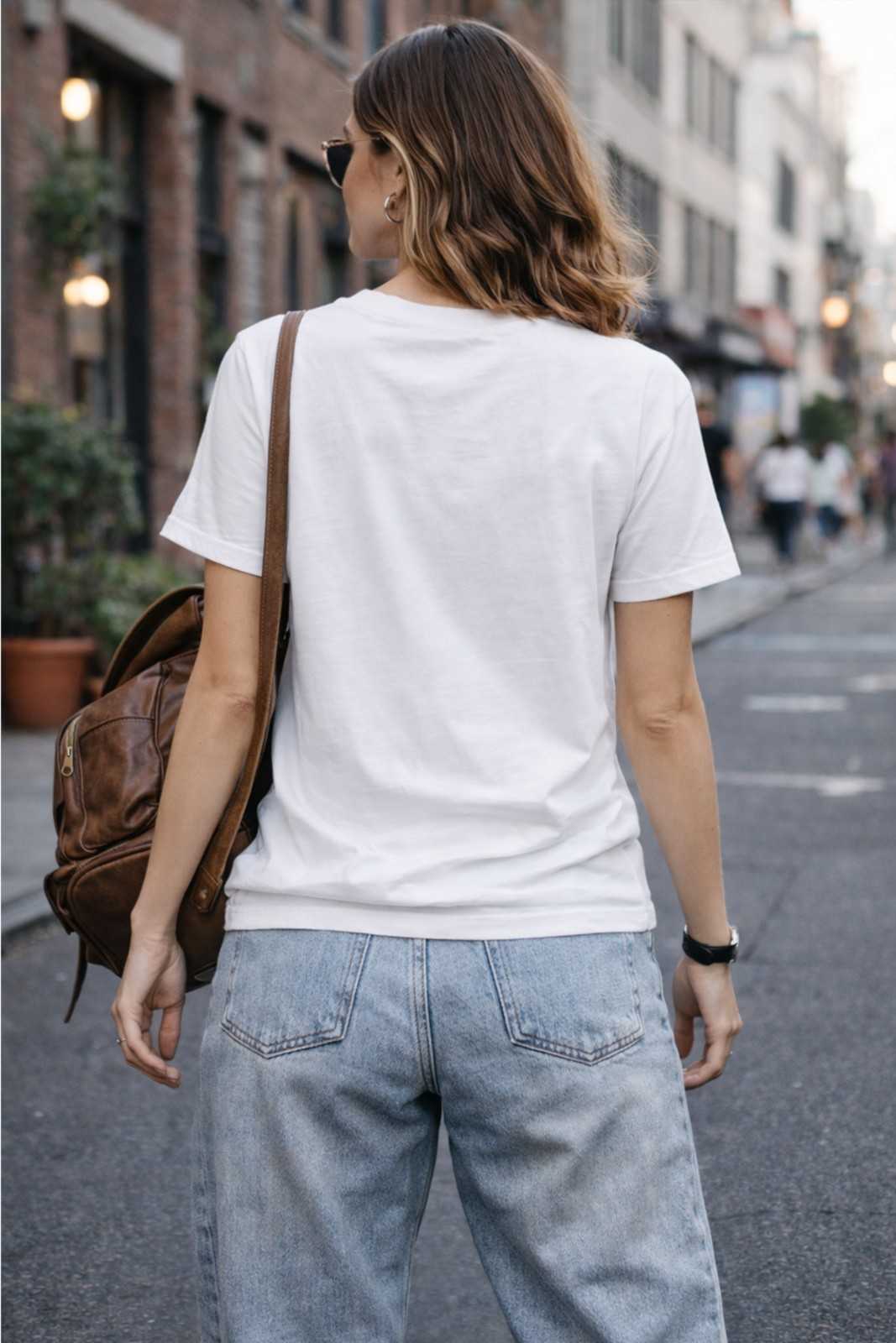 FLYING CRANES GRAPHIC PRINT TEE