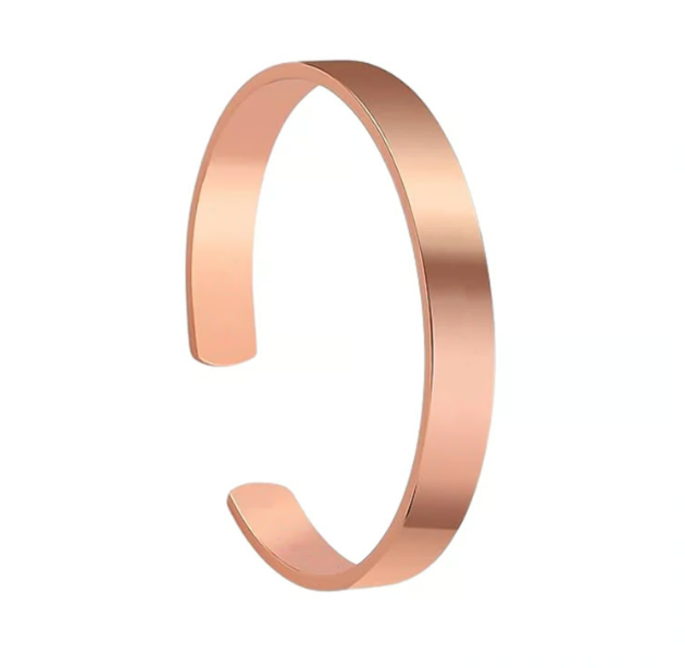 Elegant Rose Gold-Plated Open Cuff Bracelet Kada