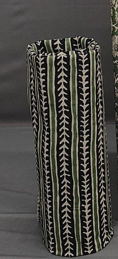 Green Hand Block Print Unstitched Pure Cotton Suit Set- Winnxi