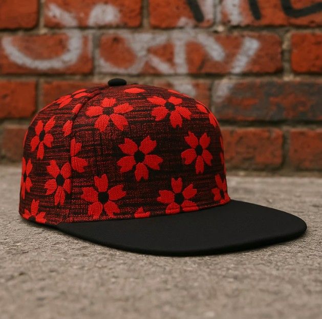 Floral Pattern Snapback Cap – Trendy Cas...