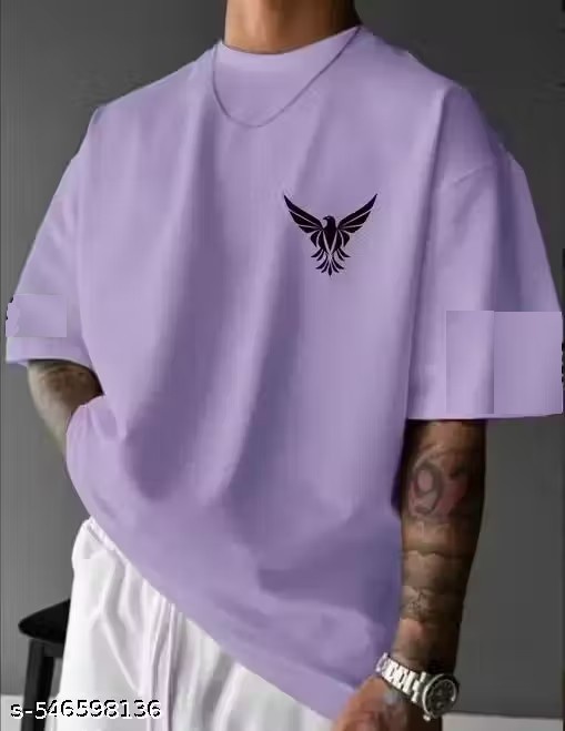 Men’s White Minimal Phoenix Graphic Printed Oversized T-Shirt – Cotton Casual Round Neck Streetwear Tee